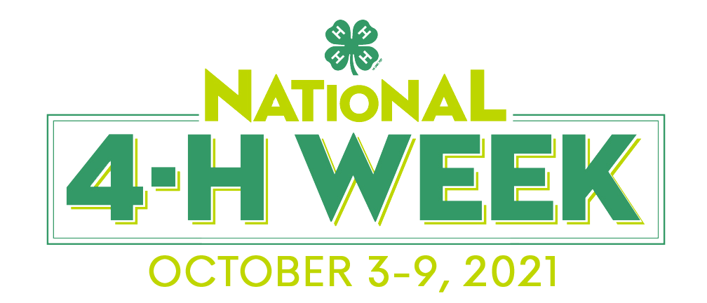 logo reads National 4-H week October 3-9, 2021, in green