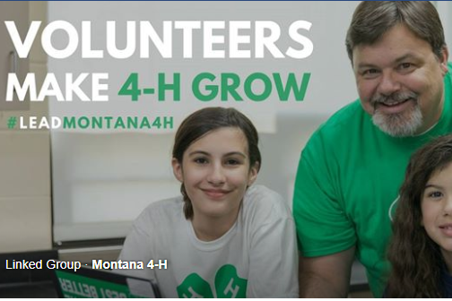 cover photo of volunteer leader facebook group with image of male volunteer with 2 teens at a computer.